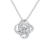 Heart Of Eternity Clavicle Chain Rotating Lucky Pendant Necklace With Card - Zambeel