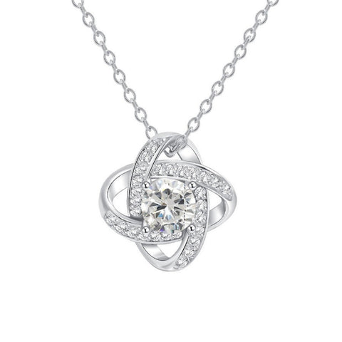 Heart Of Eternity Clavicle Chain Rotating Lucky Pendant Necklace With Card - Zambeel