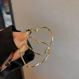 Heart Vintage Metal Earrings Female Accessories - Zambeel
