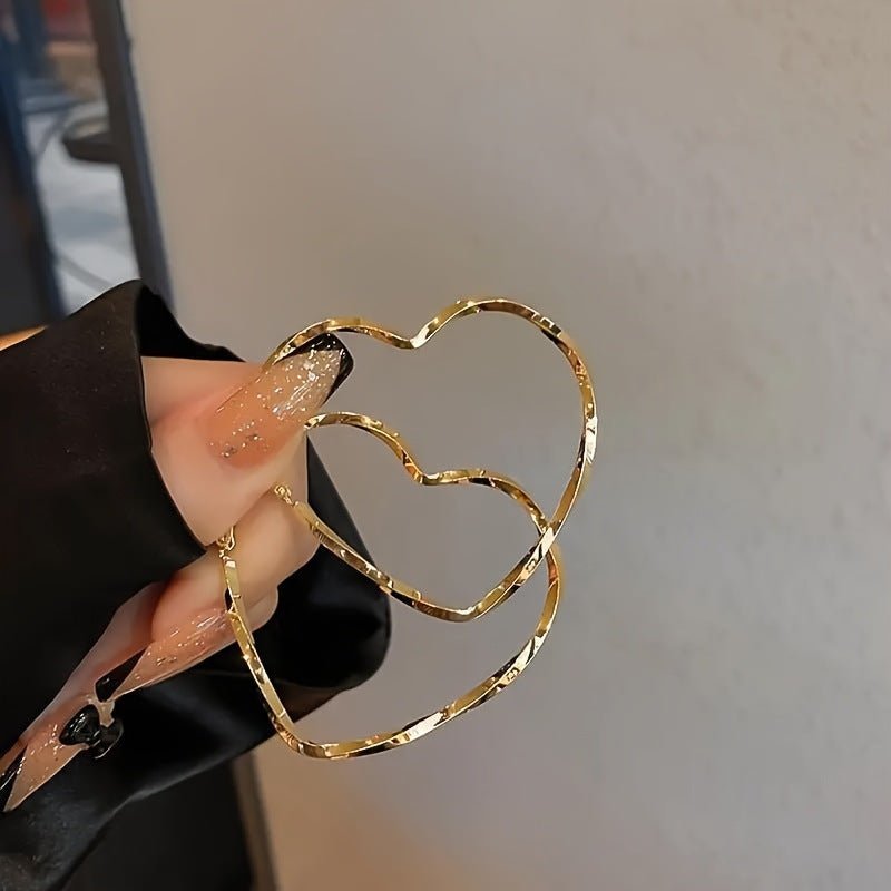 Heart Vintage Metal Earrings Female Accessories - Zambeel