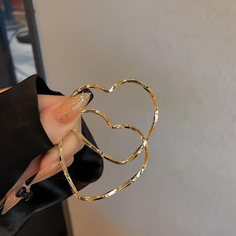 Heart Vintage Metal Earrings Female Accessories - Zambeel