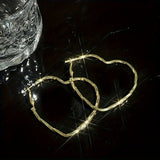 Heart Vintage Metal Earrings Female Accessories - Zambeel