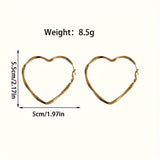 Heart Vintage Metal Earrings Female Accessories - Zambeel