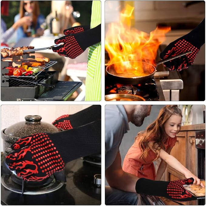 Heat Resistant BBQ Oven Gloves - Zambeel