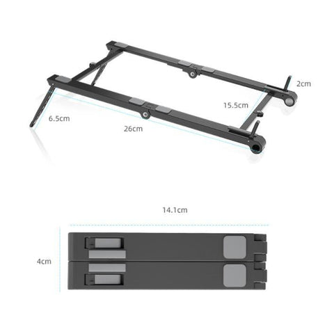 Heightening And Folding Three - in - one Multifunctional Computer Stand - Zambeel