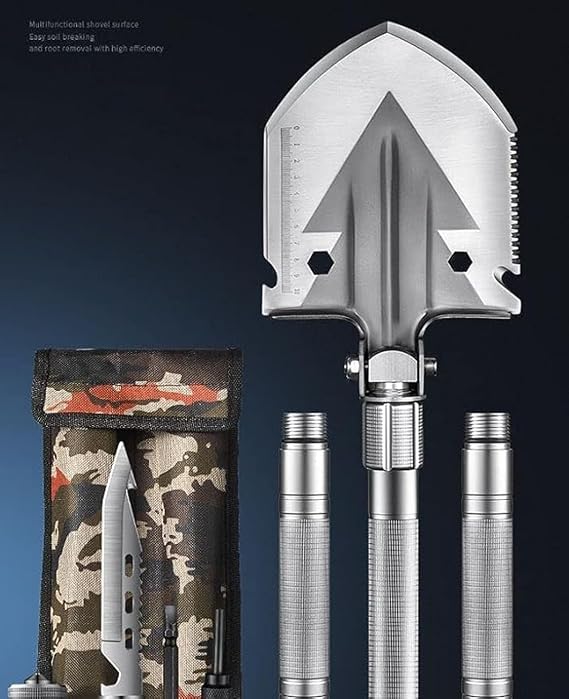 HEPU - 10 - in - 1 Multi - Purpose Survival Shovel Tool Set - Zambeel