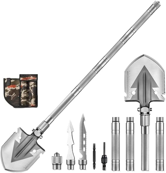 HEPU - 10 - in - 1 Multi - Purpose Survival Shovel Tool Set - Zambeel