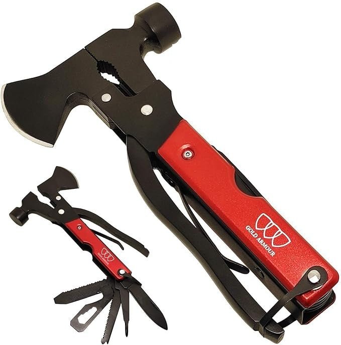 HEPU - 13 - in - 1 Multifunction Stainless Steel Axe Tool Hammer - Zambeel