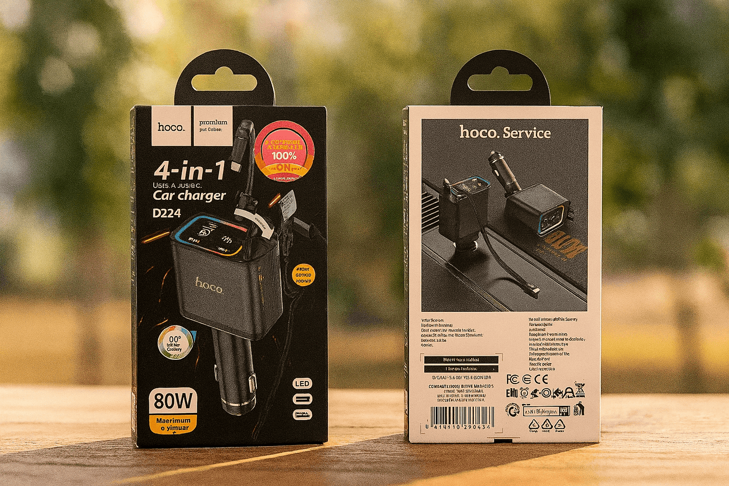 Hoco - 4 - in - 1 Car Charger - Zambeel