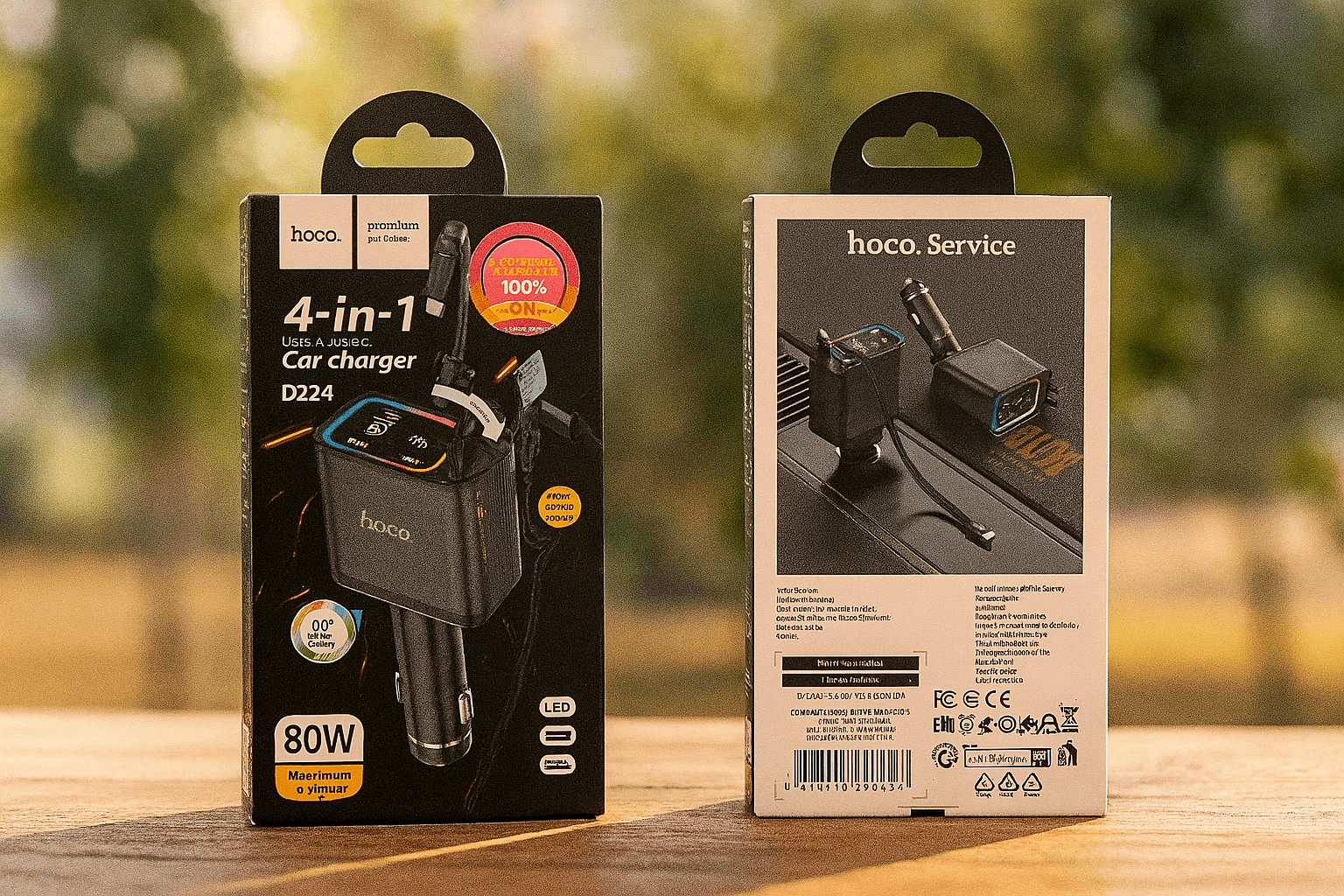 Hoco - 4 - in - 1 Car Charger - Zambeel