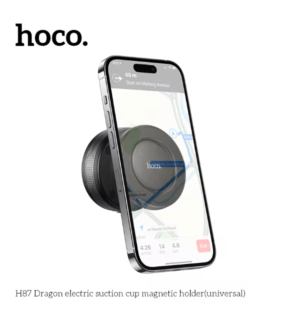 Hoco - Dragon Electric Suction - Cup Magnetic Holder (Universal) - Zambeel