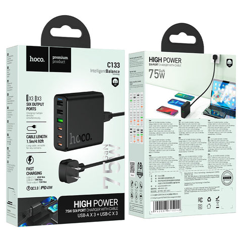 Hoco - GaN Six - Port Fast Charger - Zambeel