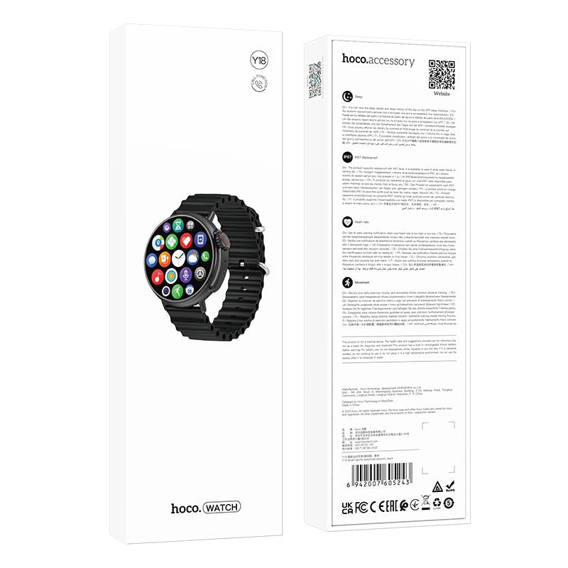 Hoco - Waterproof Smart Watch (Y18) - Zambeel