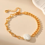 Irregular Shell Pearls Bracelet Pearl Stitching - Zambeel