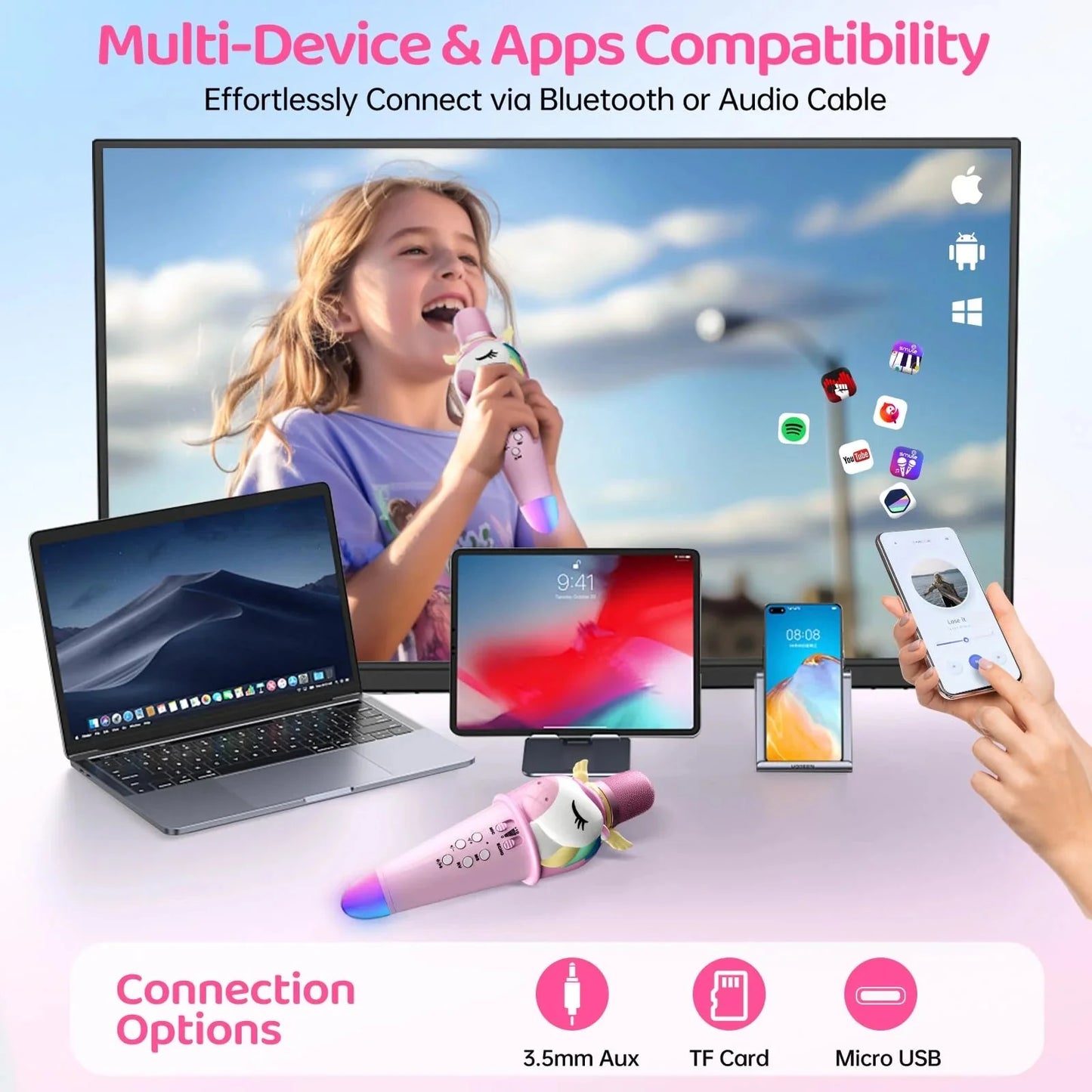 Kids Wireless Karaoke Microphone Speaker - Zambeel