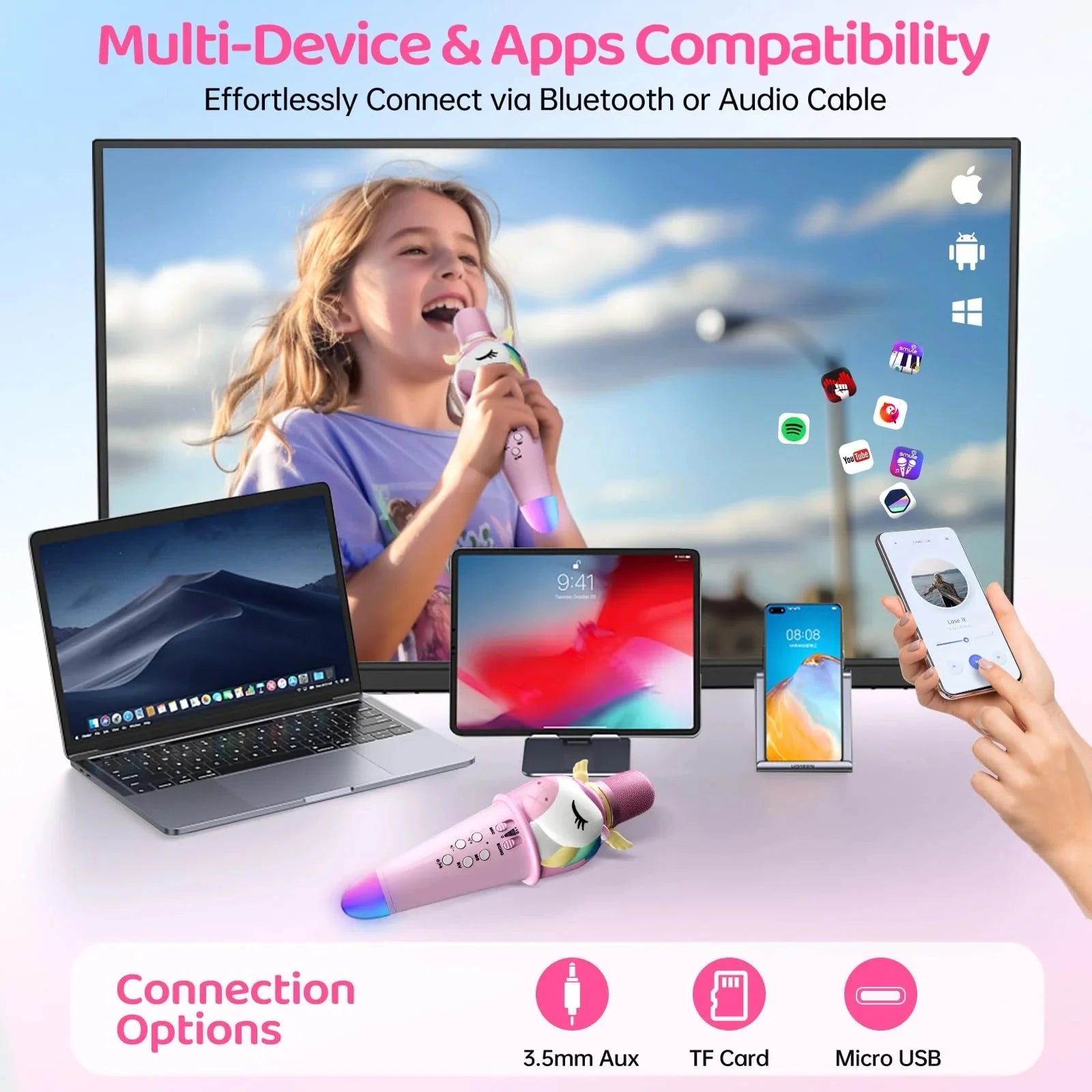 Kids Wireless Karaoke Microphone Speaker - Zambeel
