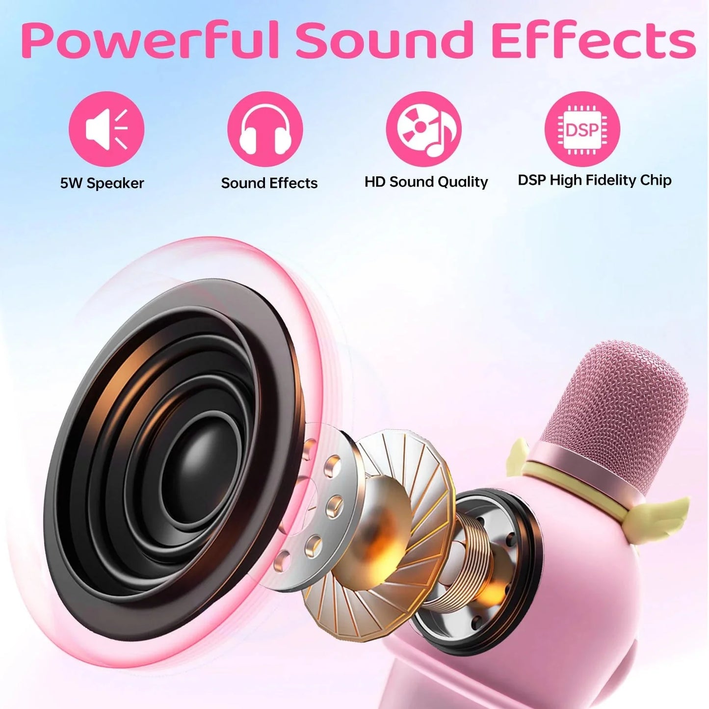 Kids Wireless Karaoke Microphone Speaker - Zambeel