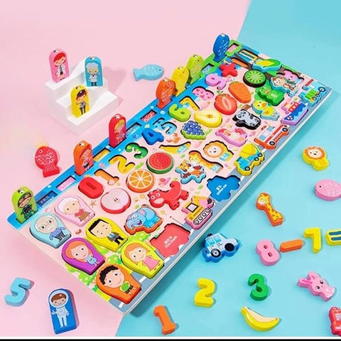 KidzLearn - 6 - in - 1 Traffic Matching & Counting Board - Zambeel