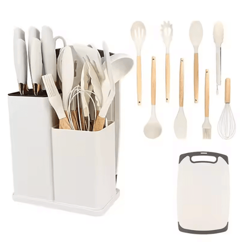 Knife & Utensil Set with Stand - Zambeel