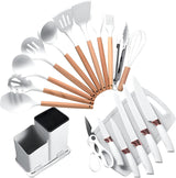 Knife & Utensil Set with Stand - Zambeel