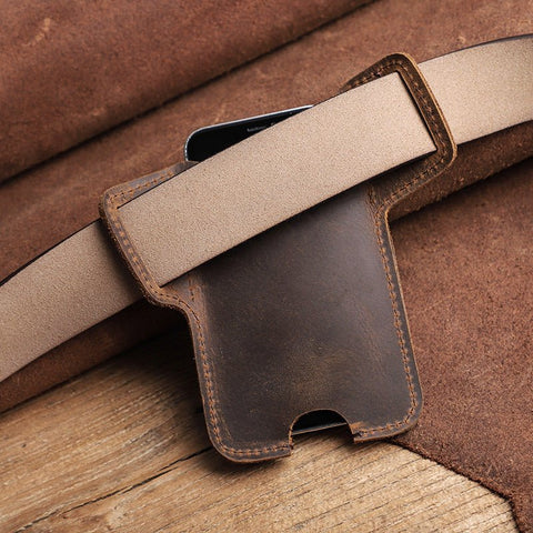 Leather Card Strap Mobile Phone Case - Zambeel