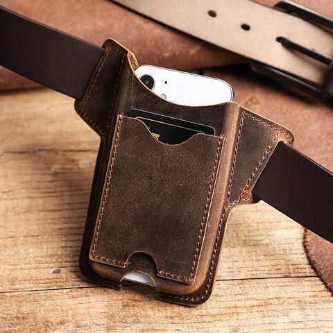 Leather Card Strap Mobile Phone Case - Zambeel