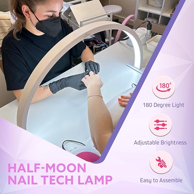 LED Arc Moon Nail Lamp © - Zambeel