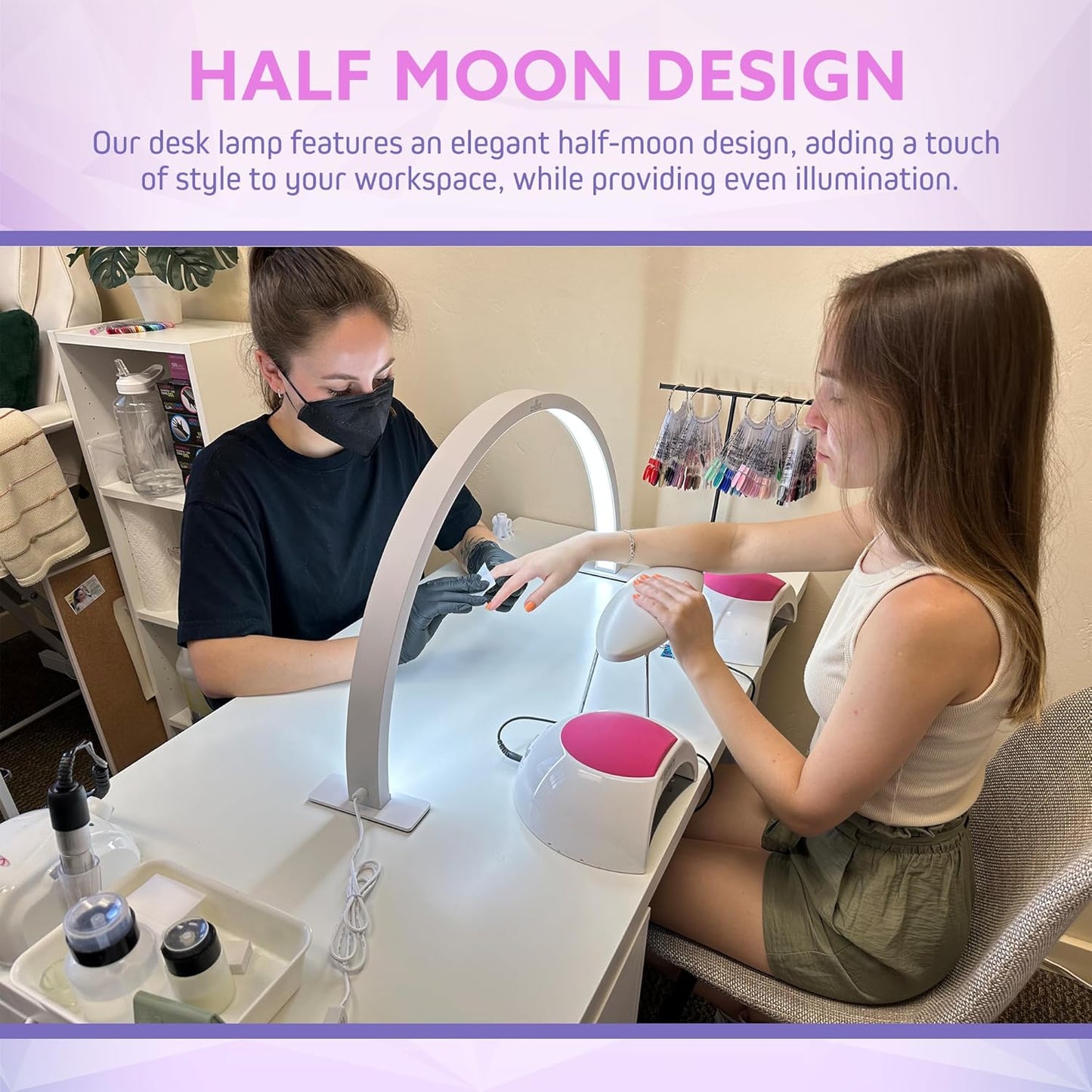 LED Arc Moon Nail Lamp © - Zambeel