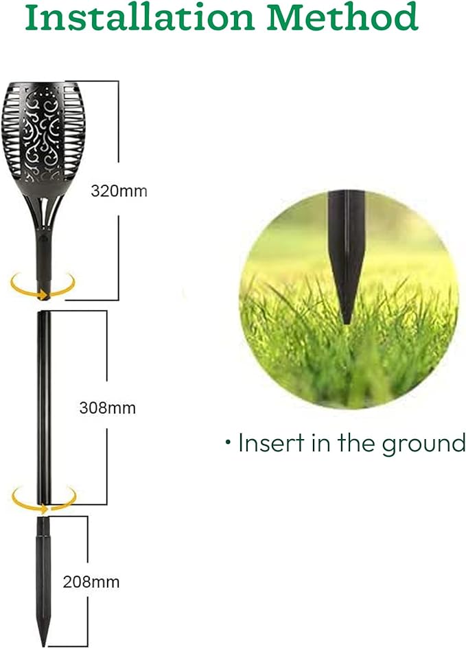 LED Solar Torch Light with Light Control - Zambeel