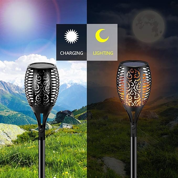 LED Solar Torch Light with Light Control - Zambeel
