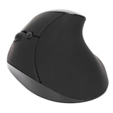 Left Hand Vertical Mouse 2.4G Wireless Vertical Ergonomic Mouse Rechargeable Mouse with USB Adapter Adjustable DPI for PC Black - Zambeel
