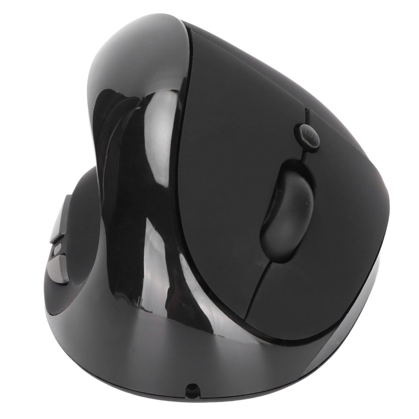 Left Hand Vertical Mouse 2.4G Wireless Vertical Ergonomic Mouse Rechargeable Mouse with USB Adapter Adjustable DPI for PC Black - Zambeel
