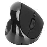 Left Hand Vertical Mouse 2.4G Wireless Vertical Ergonomic Mouse Rechargeable Mouse with USB Adapter Adjustable DPI for PC Black - Zambeel