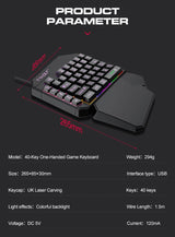 Lei Lang TF900 Single Hand Mouse Keyboard Suit - Zambeel
