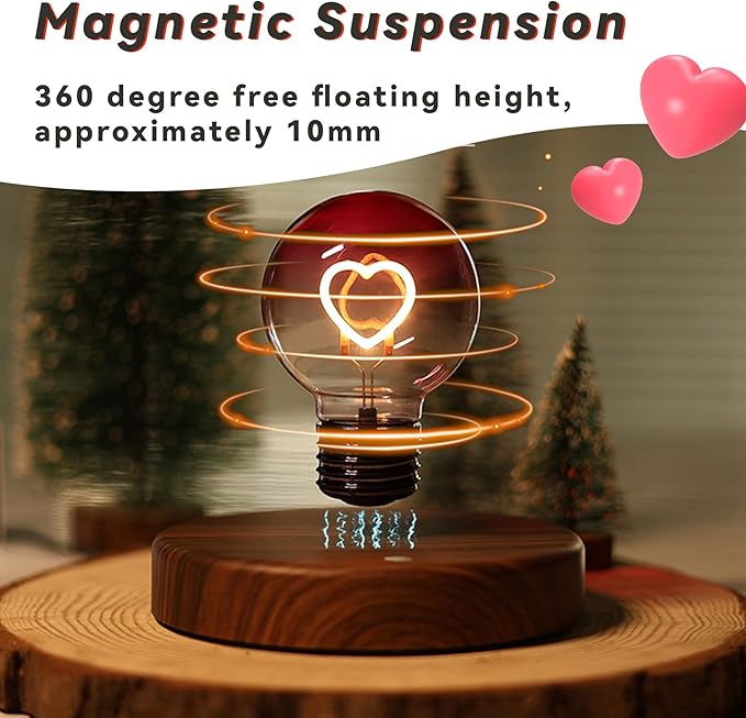 Levitating Heart LED Bulb Lamp © - Zambeel