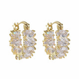 Light Luxury High - grade Full Diamond Zirconium Ear Ring Niche Design - Zambeel