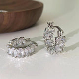 Light Luxury High - grade Full Diamond Zirconium Ear Ring Niche Design - Zambeel
