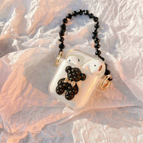 Little Black Bear Binaural Wireless Earphone Silicone Protective Case - Zambeel