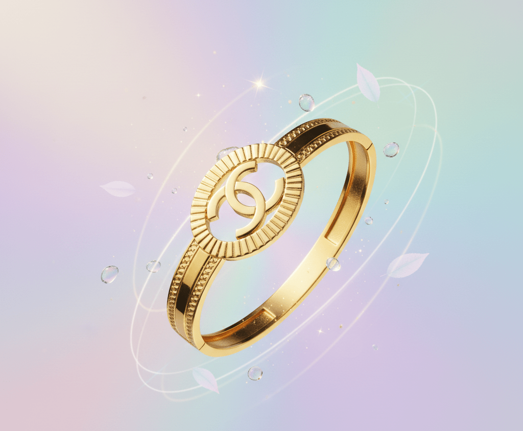 Logo Hinged Bangle - Zambeel