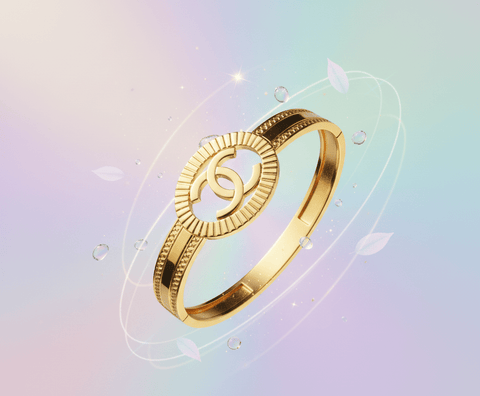 Logo Hinged Bangle - Zambeel