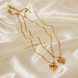 Love Hammer Pattern Zircon - Laid Necklace Women - Zambeel