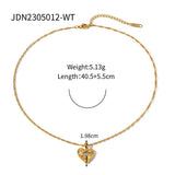 Love Hammer Pattern Zircon - Laid Necklace Women - Zambeel