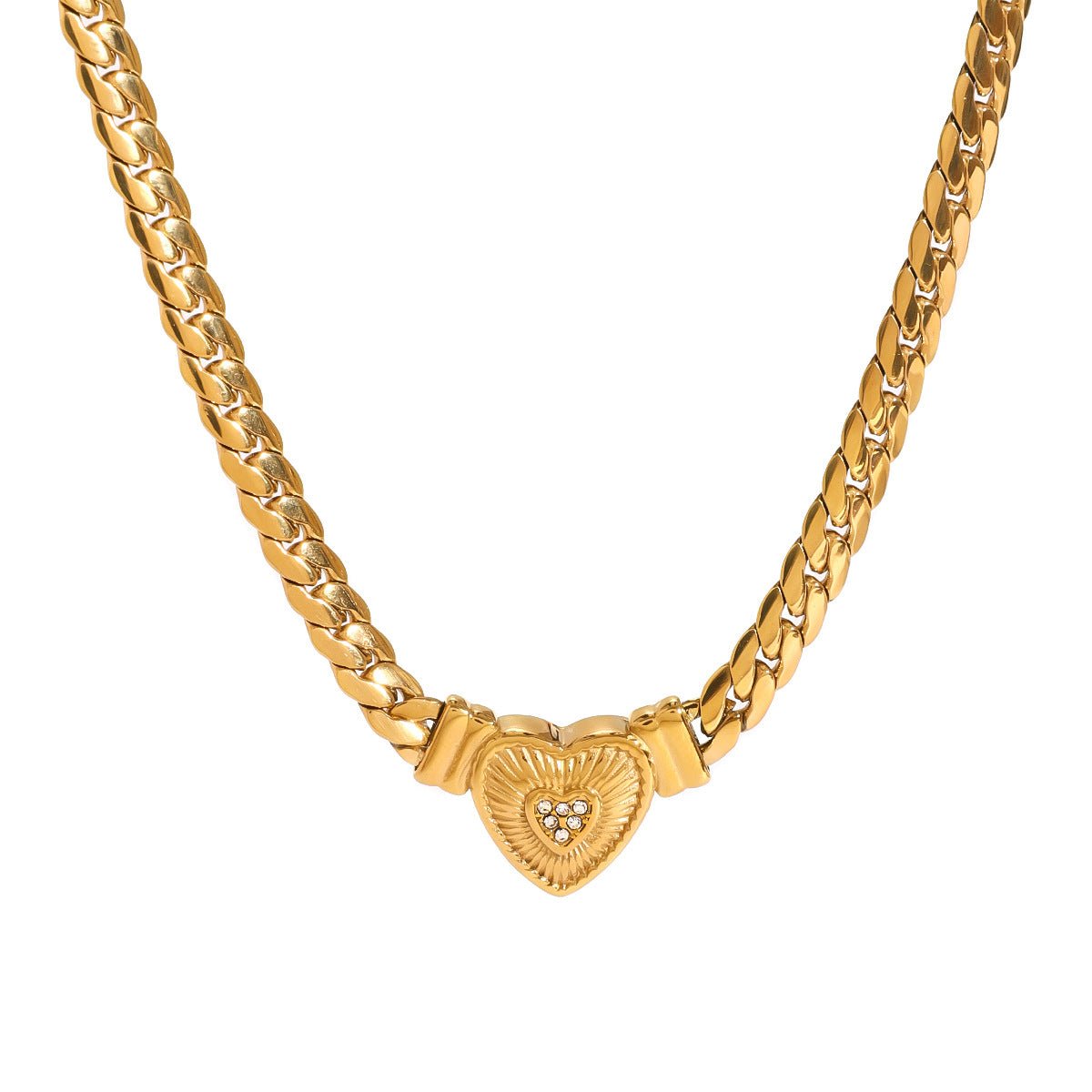 Love Necklace With High - end Feel And Diamond Studded Collarbone Chain - Zambeel