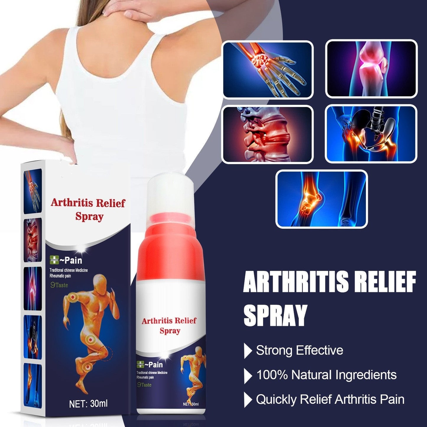 Lumbar Leg Joint Discomfort Relief Spray Joint Cold Compress Lotion - Zambeel