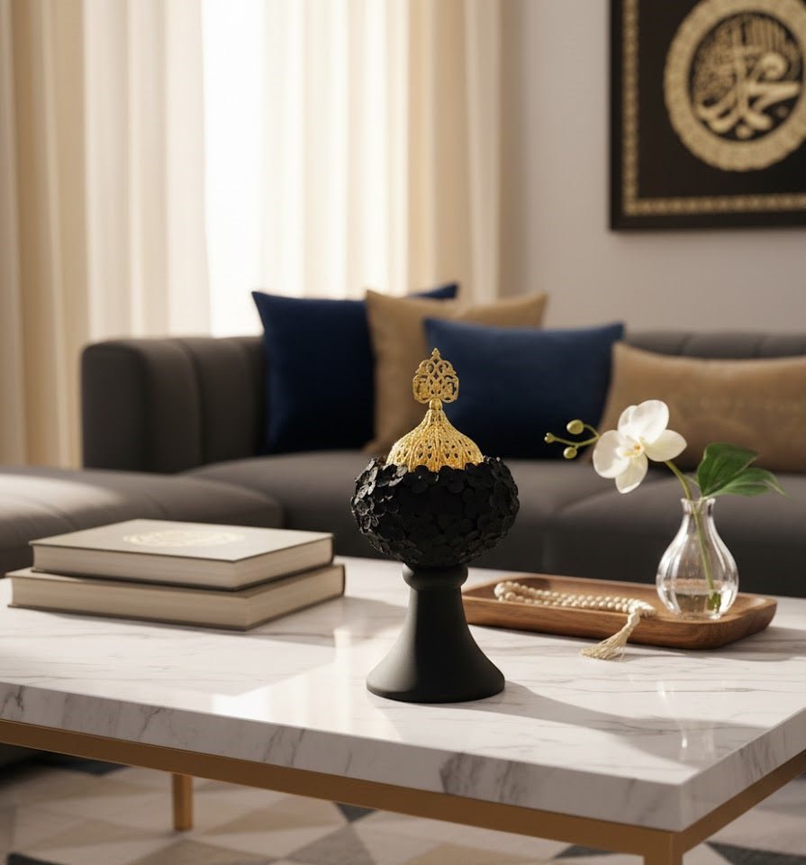 Luxury Decorative LED Table Lamp with Gold Top - Zambeel