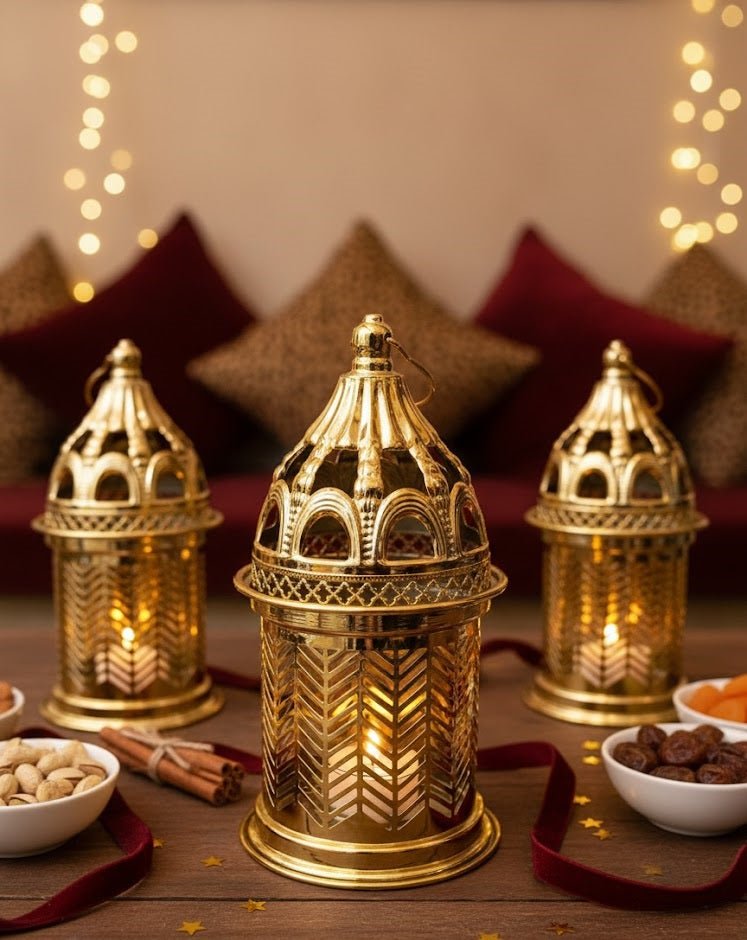 Luxury Golden Hanging Candle Lantern - Zambeel