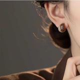 Maillard Contrast Color Drip Glazed Earrings Women's Simple All - match - Zambeel