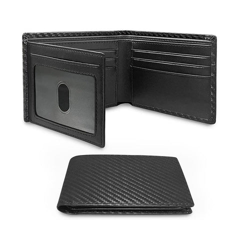 Men's Anti - magnetic Thin Wallet Special Carbon Fiber Dollar Multi Card Slot Wallet - Zambeel