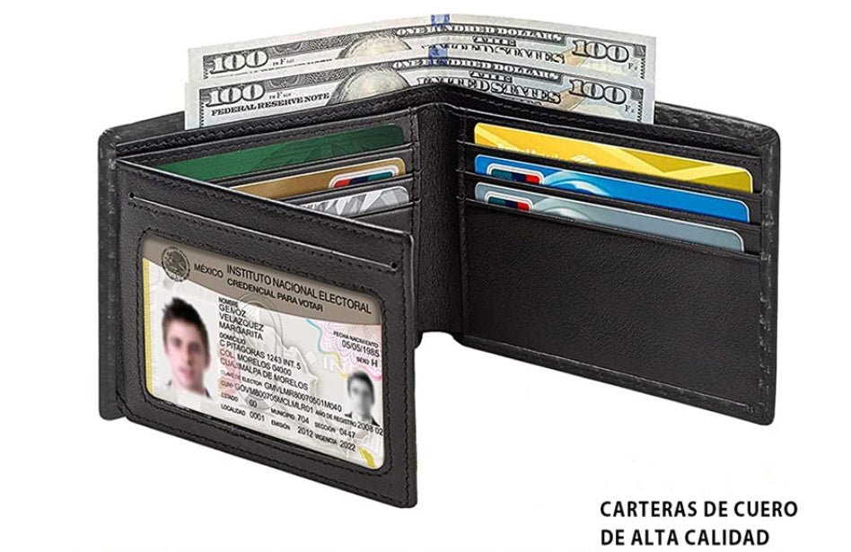 Men's Anti - magnetic Thin Wallet Special Carbon Fiber Dollar Multi Card Slot Wallet - Zambeel
