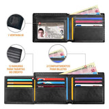 Men's Anti - magnetic Thin Wallet Special Carbon Fiber Dollar Multi Card Slot Wallet - Zambeel